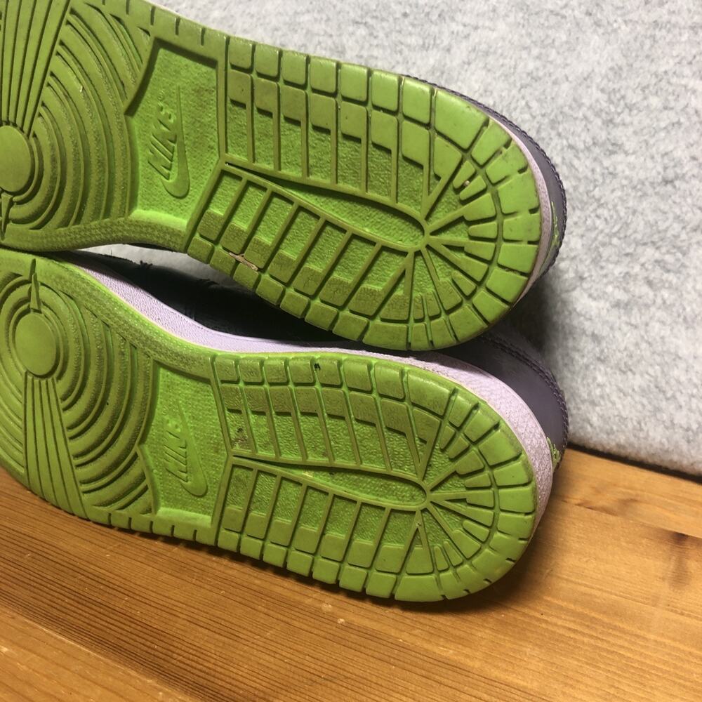 NIKE Air Jordan 1 Retro Joker Night Vision Black Purple Green Shoes Size 5Y 2012 - Picture 13 of 13